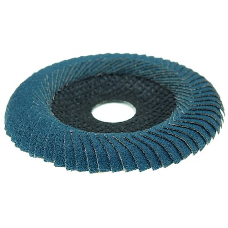 Weiler 4-1/2 Tiger Angled (Radial) Zirc Flap Disc 80Z 7/8 Arbor Hole 51302